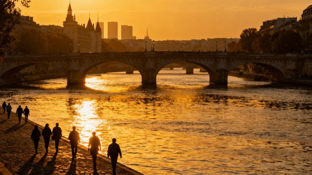 Where Time Whispers Secrets: An Evening Stroll Along the Seine's Golden Embrace