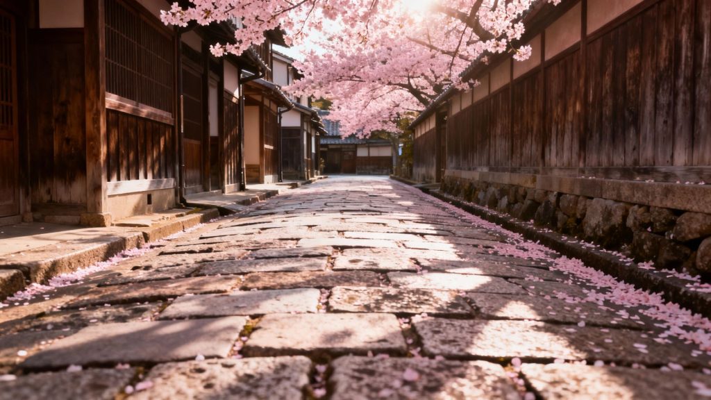Where Time Whispers Secrets: Kyoto's Stone Paths Beneath Cherry Blossoms