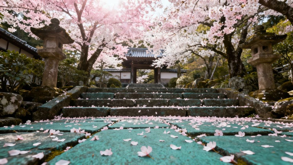 Whispers of Timeless Stones: Kyoto's Gardens Where Cherry Blossoms Dance with Ancient Echoes