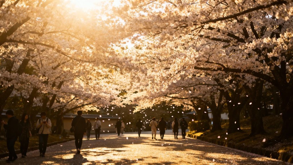 Beneath the Blossom Canopy: Kyoto's Eternal Dance of Light, Shadow, and Memory