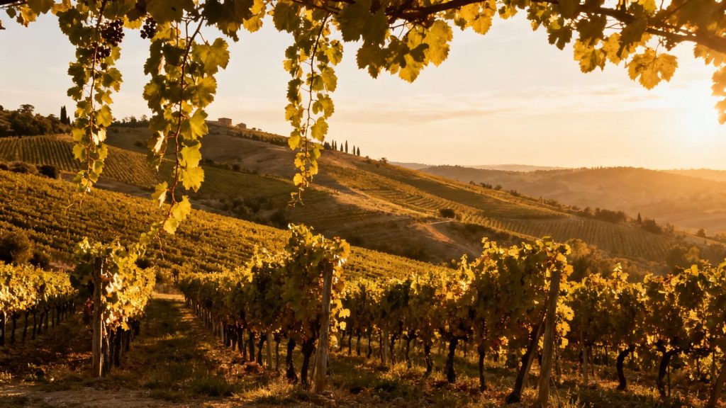 When Sunlight Dances on Vineyard-Clad Slopes: Tuscan Echoes of Quiet Grace